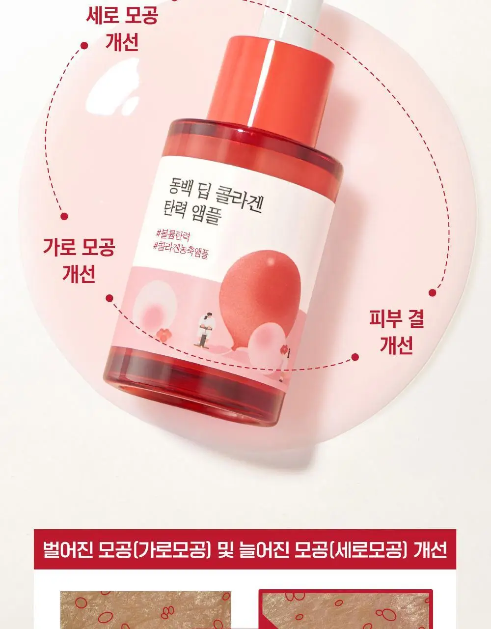 [볼륨탄력] 라운드랩 동백 딥 콜라겐 탄력 앰플 30ml 상세페이지 16